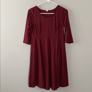 Maroon maternity dress